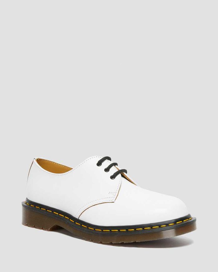 Dr Martens Mens 1461 Vintage Made in England Oxfords White - 47051XPZO